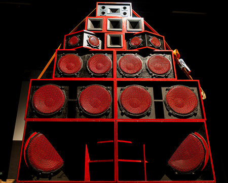 Reggae Sound System with Several Loudspeakers