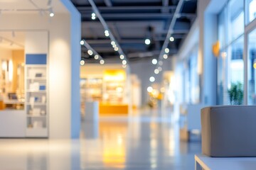 An industrial background with bokeh light and a blurred business background
