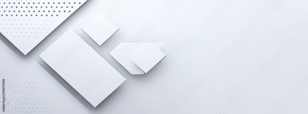 Poster soft geometric white background with shadow. abstract elegant pattern. frame borders. minimalist emp