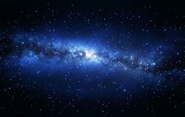 Obraz premium In the deep space night sky, shining stars, constellation stars, and galaxies