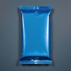 Blue Booster Pack Trading Cards Packaging Mockup Plastic Background Graphic Colorful Design