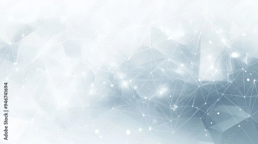 Poster dots and connect lines for an abstract cyber and network connection concept with a dark and grainy b