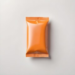 Orange Booster Pack Trading Cards Packaging Mockup Plastic Background Graphic Colorful Design