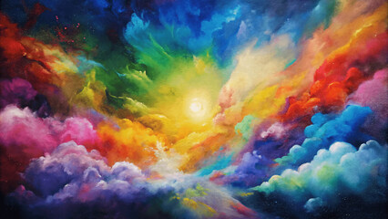 canvas with vibrant colors