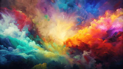 canvas with vibrant colors