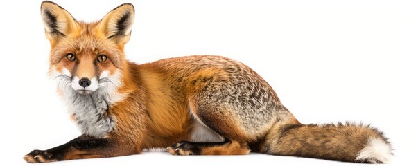 Fototapeta premium fox on white background.