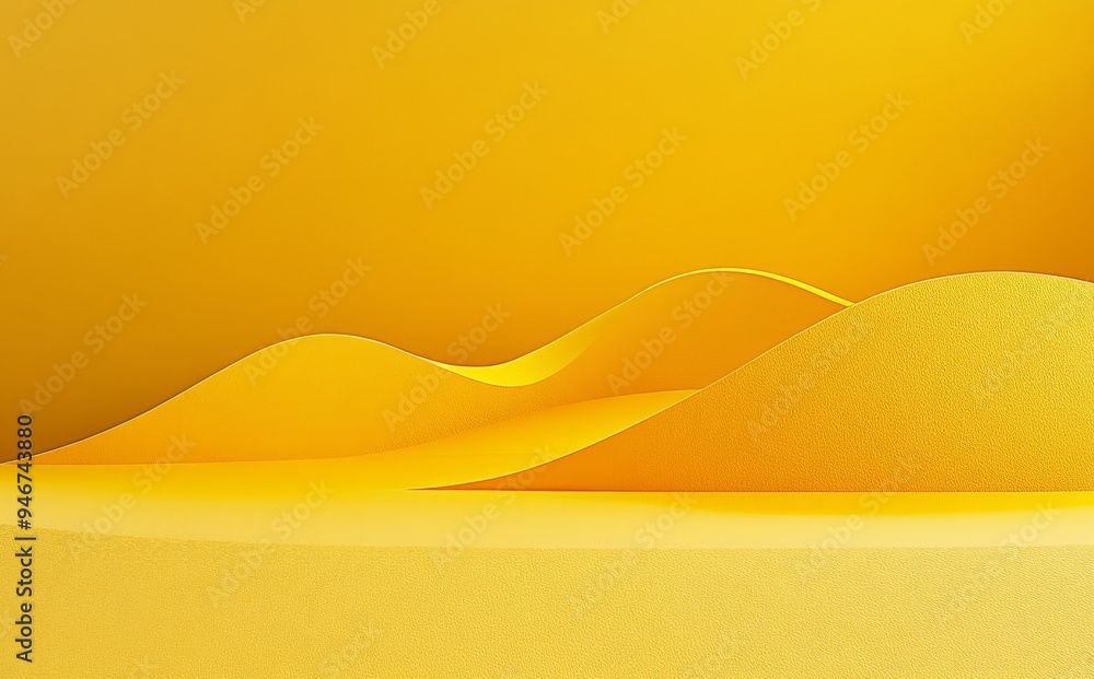 Poster abstract yellow and black are light patterns with a gradient included on the floor wall metal textur