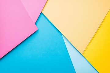 Paper color for background: blue, yellow, and purple pastels