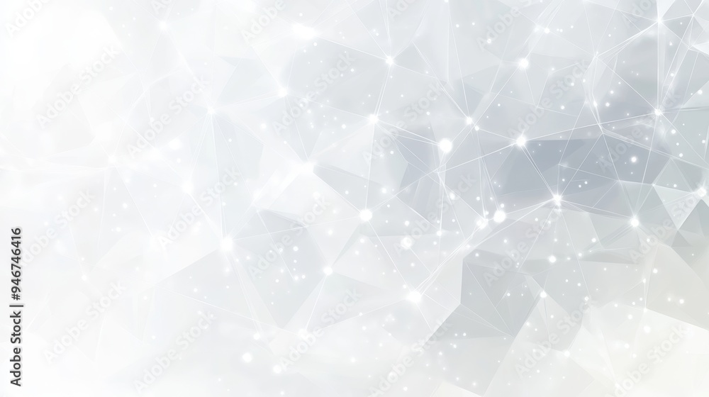 Poster featuring an abstract background with dots and connections for cyber technology futuristic and netwo