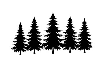 Fototapeta premium set of christmas trees