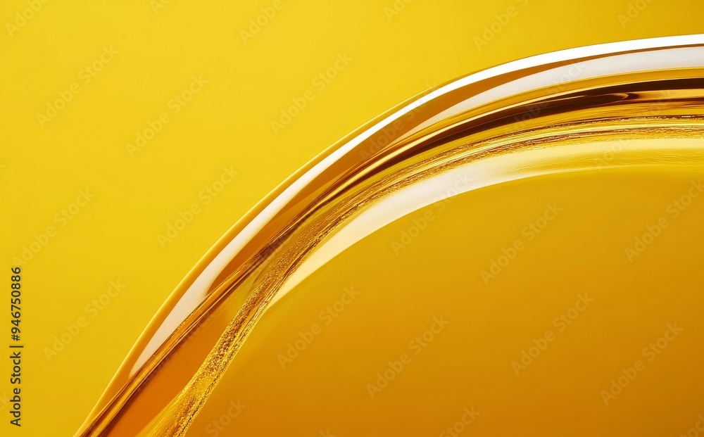 Poster in this abstract yellow and black pattern, there is a gradient background with a soft technical diag