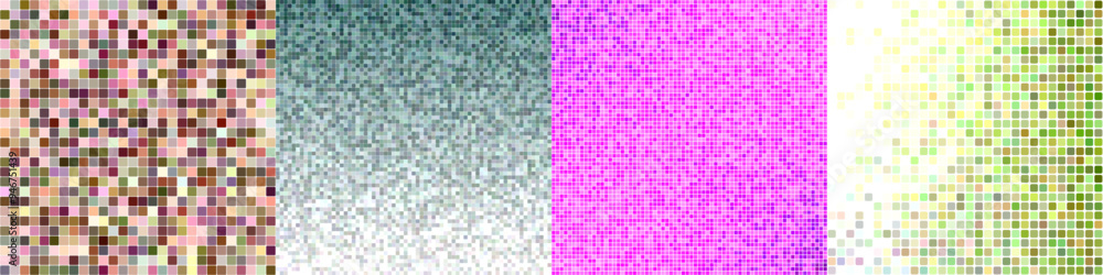Aufkleber abstract square mosaic pattern background collection