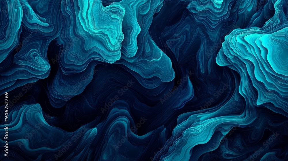 Poster an abstract light blue wave smooth background. abstract background with dynamic effect. a blue wave 