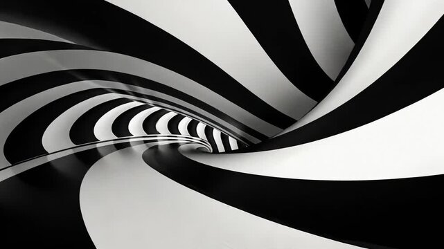 Vintage Stripes in Black and White with Motion Design