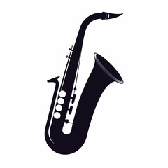 saxophone with musical notes