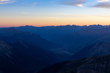 Sunset Over Mountains