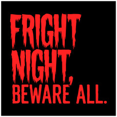 Halloween vector graphic design fright night beware all