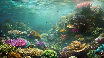 Obraz premium Diverse Coral Reef Ecosystem