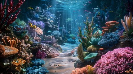 Diverse Coral Reef Ecosystem