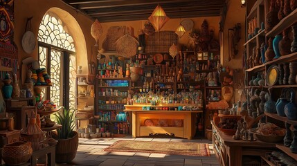 Traditional Moroccan Shop Interior