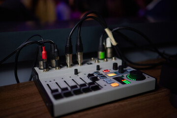 Audio Mixing Console in a Recording Studio with advanced sound production capabilities