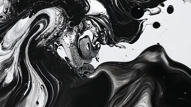 Vintage Monochrome Graphic Wavy Shapes with Motion Animation