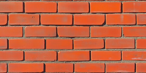 Obraz premium A close-up view of a red brick wall, showcasing its texture and arrangement.