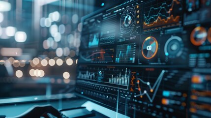 Close-up of a computer display with AI-driven grant matchmaking interface and collaborating team in a tech-focused environment