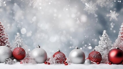 Fototapeta premium Festive Christmas Decoration Background with copy space for text 