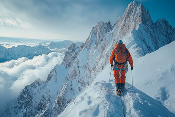 "Conquer the High Peaks: Adventure in the Snowy Mountains"