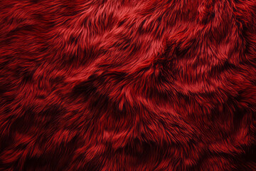 Midnight Elegance: Top View of Dark Red Fur Texture Pattern in Low Key Lighting, Plain and Shiny Aesthetic