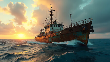 Obraz premium old fishing boat