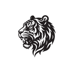 Tiger Head Silhouette