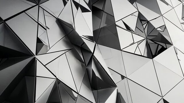 Modern Monochrome Geometric Lines with Motion Design Animation
