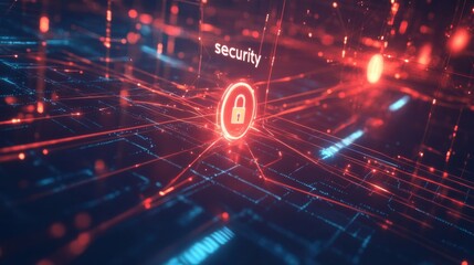 Obraz premium Cybersecurity - Cyber attack prevention