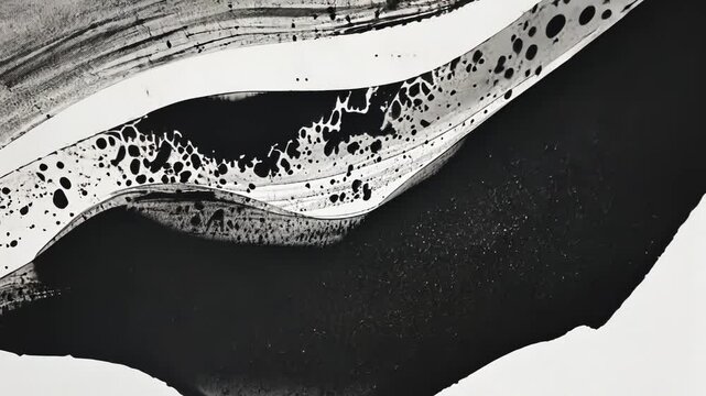 Modern Monochrome Ink Pattern with Motion Design Animation