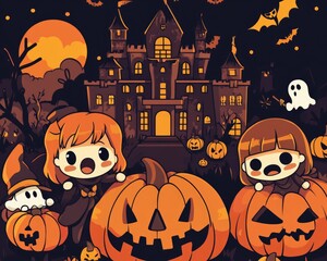 Fototapeta premium Free Halloween concept background wallpaper poster with copy space