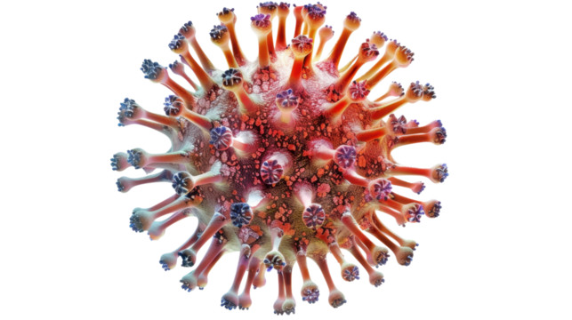 Virus isolated on white background