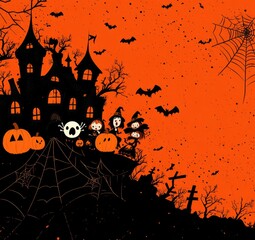 Free Halloween concept background wallpaper poster with copy space
