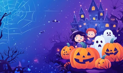 Free Halloween concept background wallpaper poster with copy space