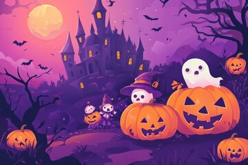 Fototapeta premium Free Halloween concept background wallpaper poster with copy space