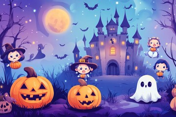 Fototapeta premium Free Halloween concept background wallpaper poster with copy space