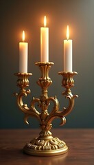 Fototapeta premium Ornate golden candle holder