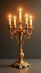 Fototapeta premium Ornate golden candle holder