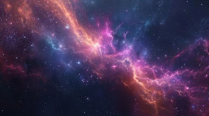 Fototapeta premium Abstract background, swirling galaxy, deep space with vibrant nebulae, star clusters, and glowing cosmic dust
