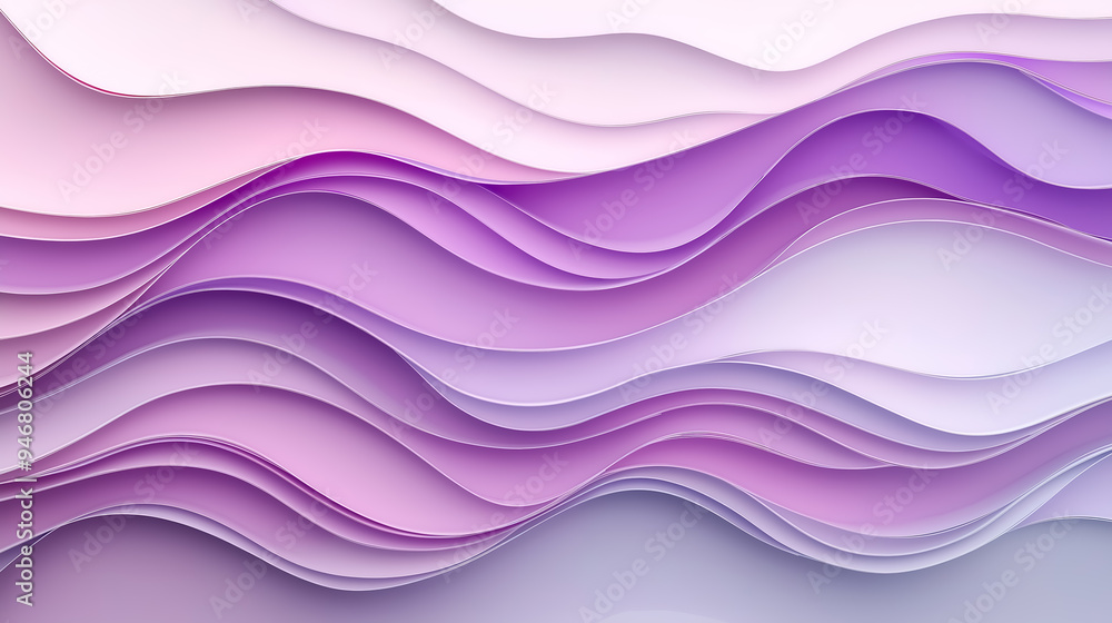 Poster A detailed papercut-style background featuring multiple layers with smooth, flowing edges to create a depth effect