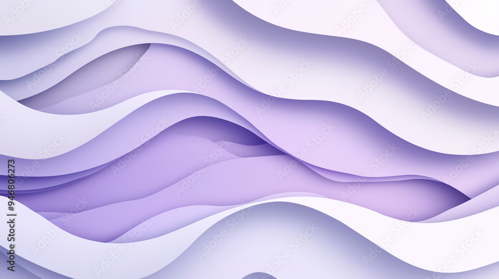 Poster a detailed papercut-style background featuring multiple layers with smooth, flowing edges to create 