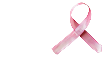 Breast cancer awareness, pink ribbon isolated on white background