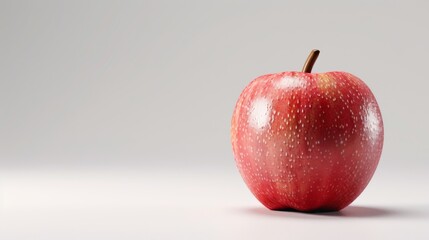 Apple in close-up with a white background generative ai