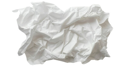 Obraz premium White crumpled paper isolated on white background
